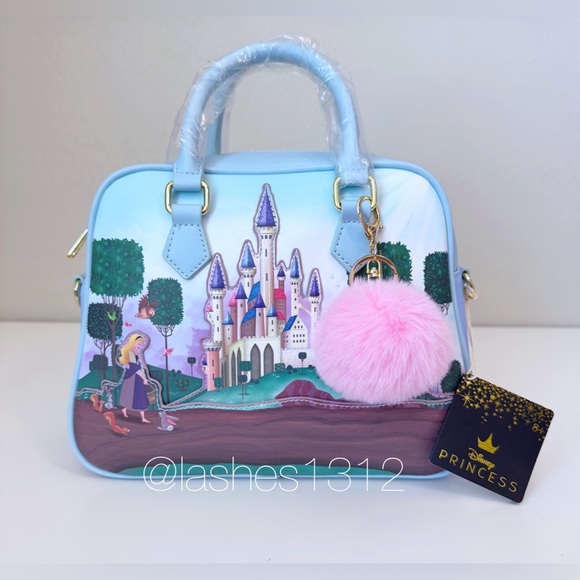 Loungefly Handbags - LOUNGEFLY Disney Sleeping Beauty Aurora Castle Satchel Purse – Blue
